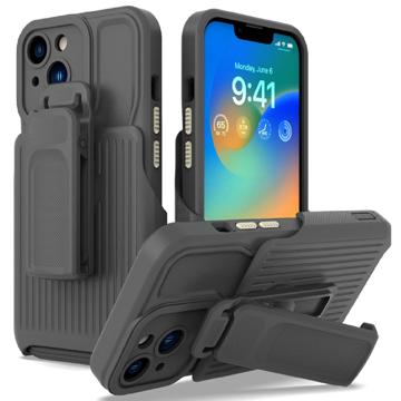 Explorer Series iPhone 14 Plus Hybrid Case with Belt Clip - Grey