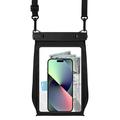 Extra Large Universal Waterproof Case w. Lanyard - 8.2" - Black