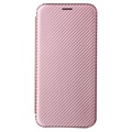 Samsung Galaxy S22+ 5G Flip Case - Carbon Fiber - Rose Gold