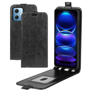 Xiaomi Poco X5 Vertical Flip Case with Card Holder - Black