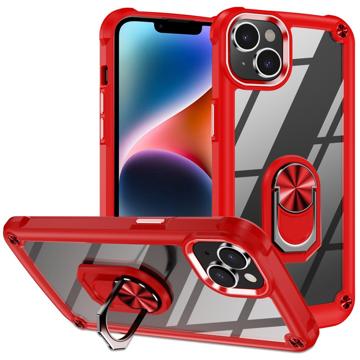 iPhone 14 Plus Hybrid Case with Ring Holder - Red