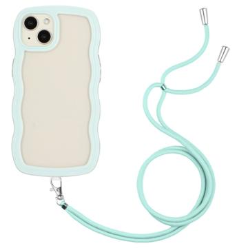 Wavy Edge iPhone 14 Plus Hybrid Case with Lanyard