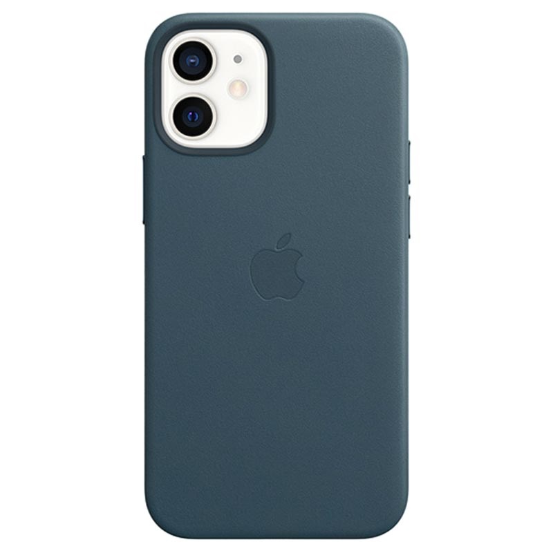 Iphone 12 Mini Apple Leather Case With Magsafe Mhkzm A Baltic Blue