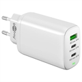 Goobay Multiport Quick Charger - 65W, 2x USB-C, USB-A - White