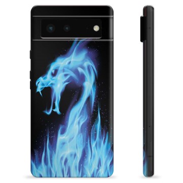 Google Pixel 6 TPU Case - Blue Fire Dragon