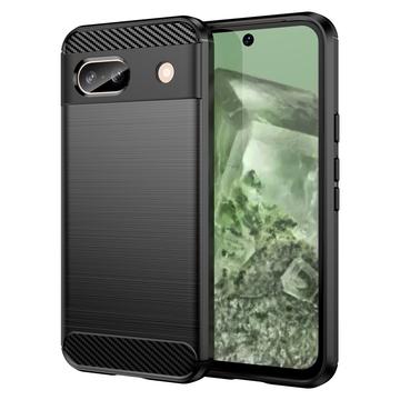 Google Pixel 8a Brushed TPU Case - Carbon Fiber - Black