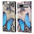 Google Pixel 8a Style Series Wallet Case - Blue Butterfly