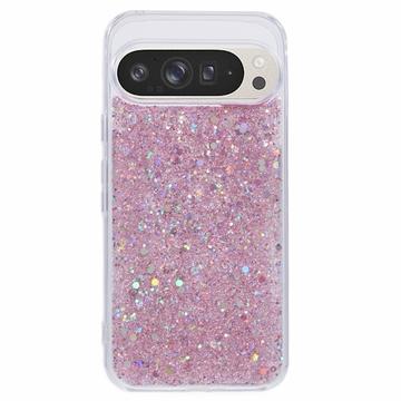 Google Pixel 9 Pro XL Glitter Flakes TPU Case - Pink