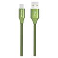 GreyLime Braided USB-A / USB-C Cable - 1m - Green