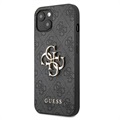 Guess 4G Big Metal Logo iPhone 13 Hybrid Case - Black