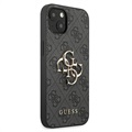 Guess 4G Big Metal Logo iPhone 13 Hybrid Case - Black