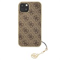 Guess 4G Charms Collection iPhone 13 Hybrid Case - Brown