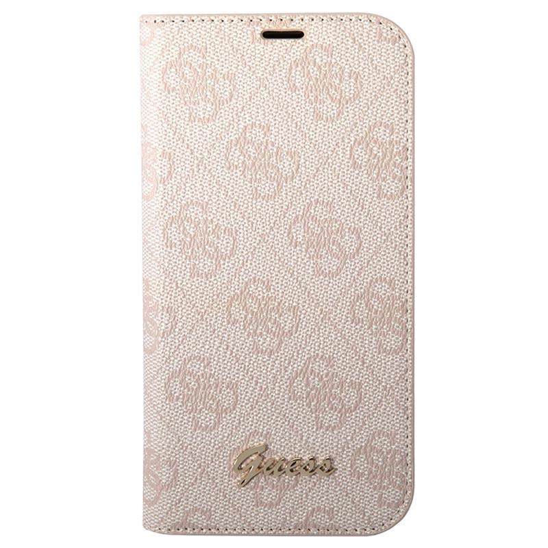 Guess 4G Metal Gold Logo iPhone 14 Plus Flip Case