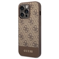 Guess 4G Stripe iPhone 13 Pro Max Hybrid Case - Brown