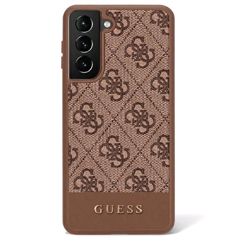 Guess 4G Stripe Samsung Galaxy S23+ 5G Hybrid Case - Brown