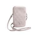 Guess 4G Triangle Logo Smartphone Shoulder Bag - Pink