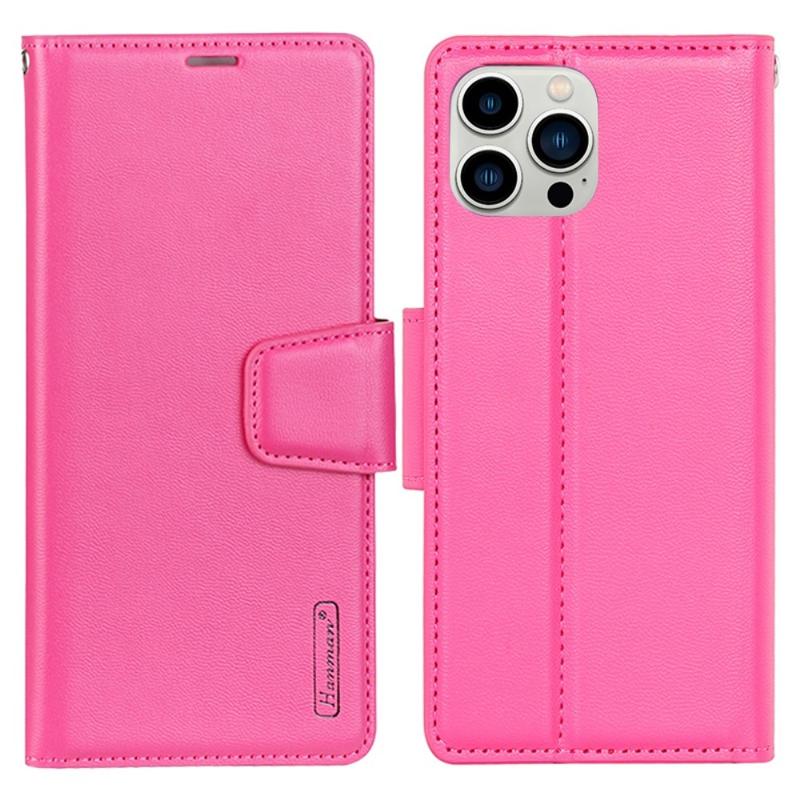 Hanman Mill iPhone 14 Pro Max Wallet Case - Hot Pink