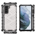 Honeycomb Armored Samsung Galaxy S21 FE 5G Hybrid Case - Transparent