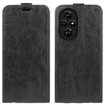 Honor 200 Pro Vertical Flip Case with Card Slot - Black