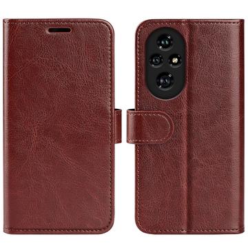 Honor 200 Pro Wallet Case with Magnetic Closure - Brown