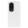 Honor 70 Pro Vertical Flip Case with Card Holder - White