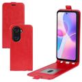 Honor X40i Vertical Flip Case with Card Slot - Red