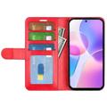 Honor X40i Wallet Case with Magnetic Closure - Red