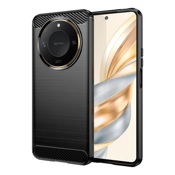 Honor X60 Brushed TPU Case - Carbon Fiber - Black