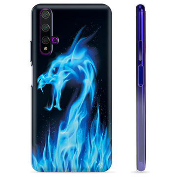 Huawei Nova 5T TPU Case - Blue Fire Dragon