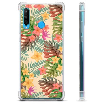 Huawei P30 Lite Hybrid Case - Pink Flowers