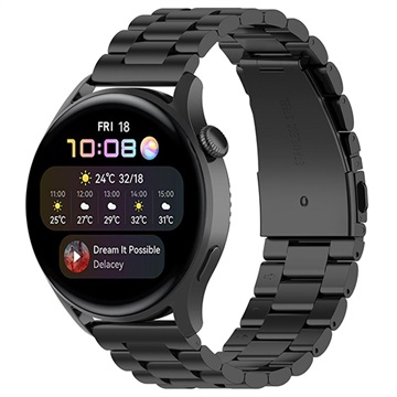 Huawei Watch 3/3 Pro Stainless Steel Strap - Black