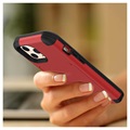 iPhone 12 Pro Max Hybrid Case with Hidden Mirror & Card Slot - Red