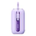 Joyroom JR-L012 Colorful 10000mAh Power Bank - USB-C & Lightning Cable, 22.5W - Purple