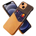 KSQ iPhone 13 Mini Case with Card Pocket - Coffee