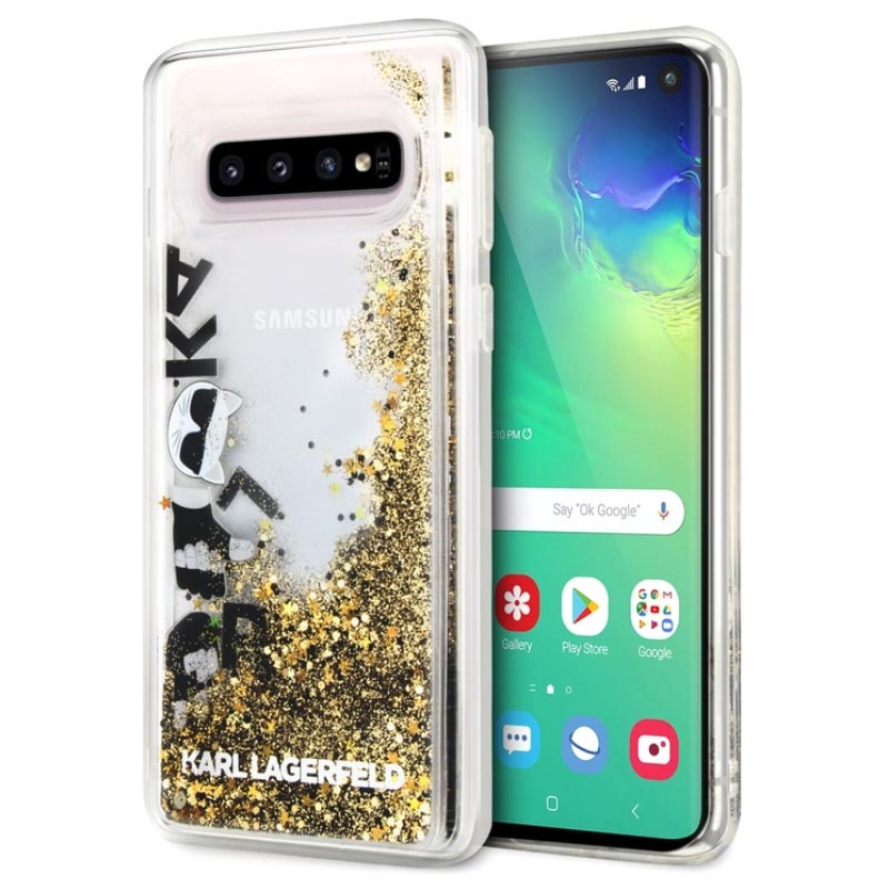 Karl Lagerfeld Floating Glitter Samsung Galaxy S10 Case - Transparent