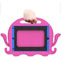 iPad 10.2 2019/2020/2021 Kids Carrying Shockproof Case - Octopus - Hot Pink