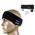 Knitted Bluetooth Headband for Sports, Hands-Free Calls - Black