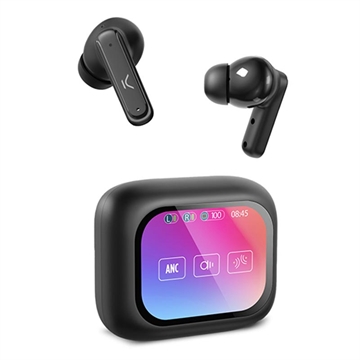 Ksix Vision Wireless Headphones - 2.01" TFT Display, ANC, Touch Control, 400mAh, Voice Assistance