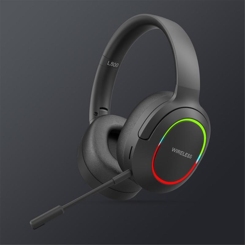 Wireless gaming headset with led online lights