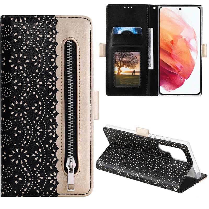 Lace Pattern Samsung Galaxy S22 Ultra 5g Wallet Case