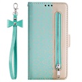 Lace Pattern Samsung Galaxy S22 Ultra 5G Wallet Case - Green