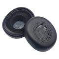 Leather Memory Foam Earpads for Jabra Evolve2 30 Headphones - Replacement Cushions - Black