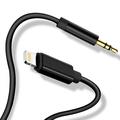 Lightning to 3.5mm Audio Cable for iPhone, iPad - 1m - Black