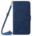 Line Series Samsung Galaxy S22+ 5G Wallet Case - Blue