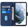 Line Series Samsung Galaxy S22+ 5G Wallet Case - Blue