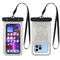 Liquid Glitter Universal IPX8 Waterproof Case - 7.2" - Black