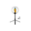 LogiLink AA0156 LED Ring Light with Selfie Stick/Tripod & Remote Shutter