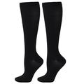 Long Compression Socks for Travel, Sports, Skiing - Sizes 40/44 - Black