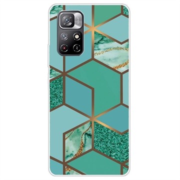 Xiaomi Redmi Note 11 Pro/Note 11 Pro 5G Marble Pattern IMD TPU Case - Green