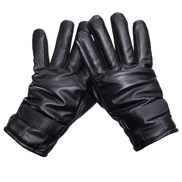 mens black leather touchscreen gloves